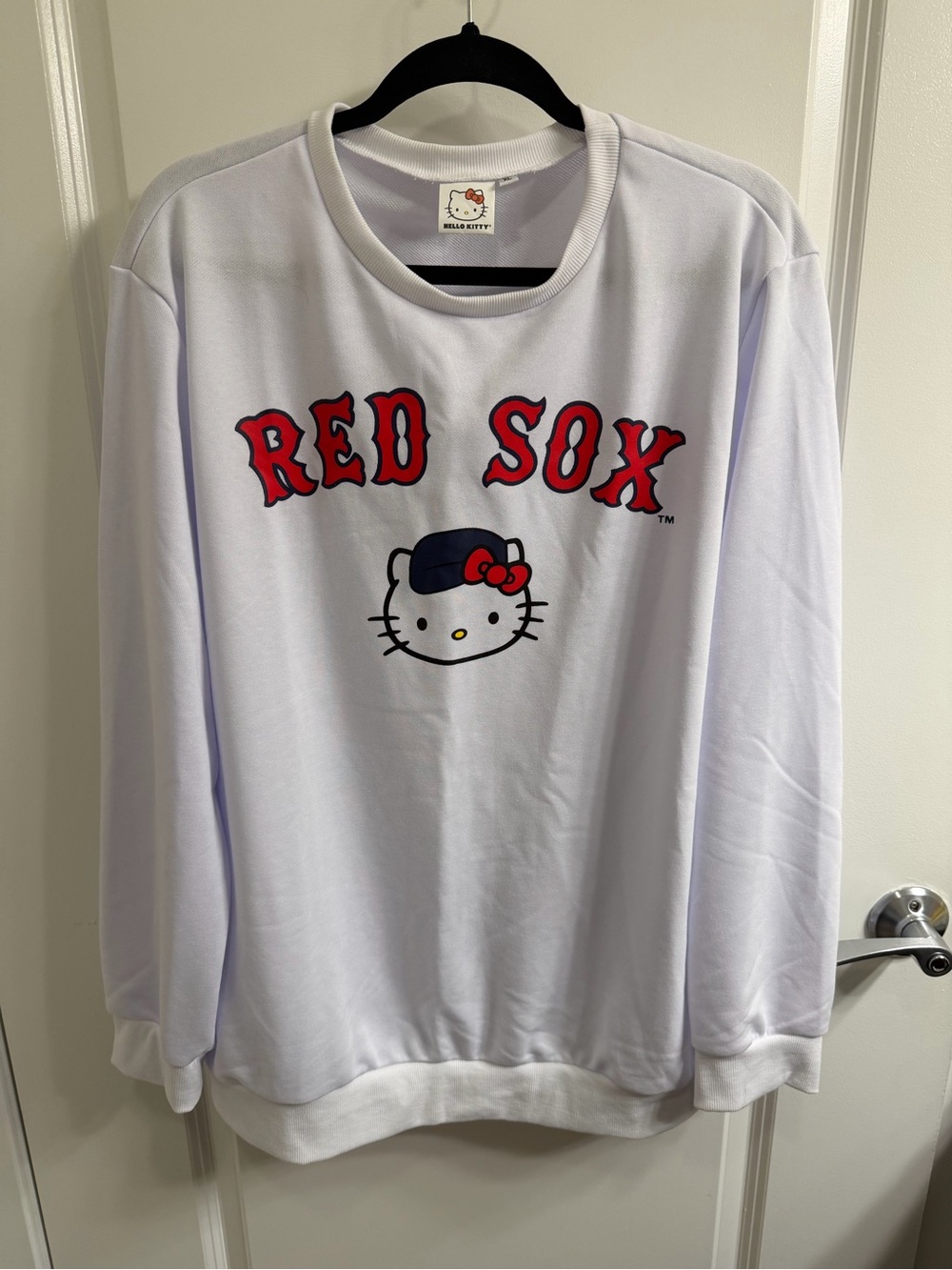 Hello Kitty White Sweatshirt with Red and Navy Graphic